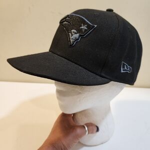 New Era NFL Patriots  Black Cap with Embroidered Logo